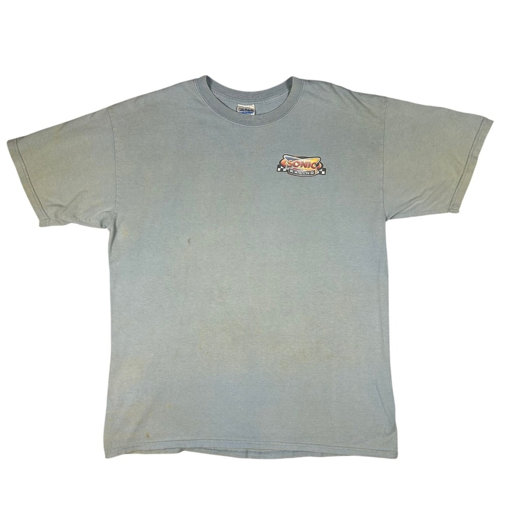 Gildan Sonic Drive-In Racing Graphic Tee Blue NASCAR Back Print Size XL
